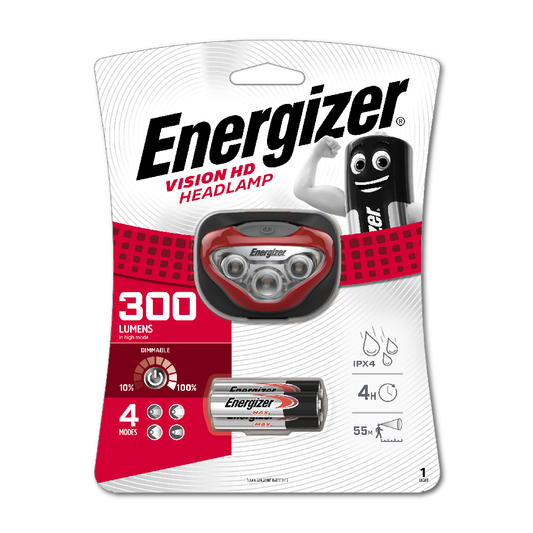 Energizer Headlamp HDB323 Head Torch 300 lm